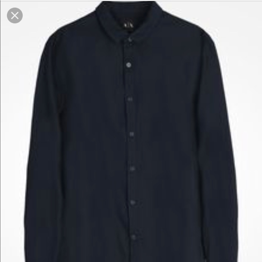Armani mens long sleeve button down shirt